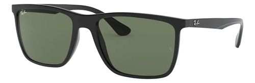 Anteojos de sol Ray-Ban RB4288L Standard con marco de nailon color shiny black, lente green clásica, varilla shiny black de nailon