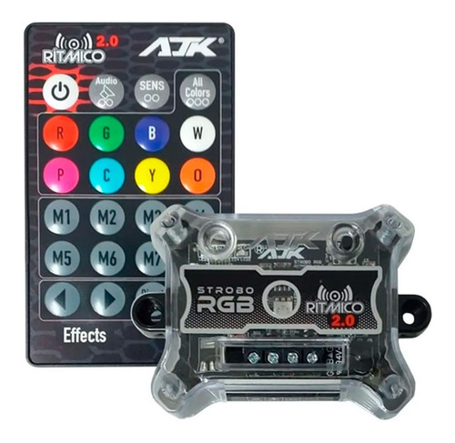 Imagem 6 de 9 de 2 Strobo Automotivo Carro Ajk 2 Faróis Rgb Com Controle Novo