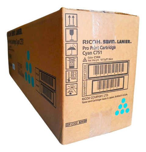 Toner Ricoh Pro C751ex 828188 Color Cyan Original