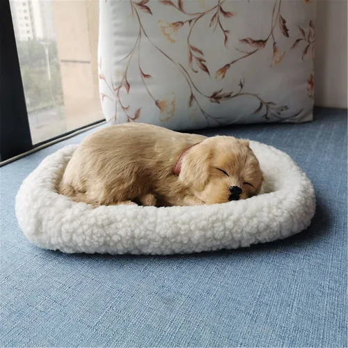 Peluche De Felpa Realista Que Respira Perro Peludo Con Alfom