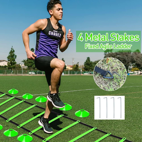 Kit De Entrenamiento De Agilidad Pro Speed: Incluye 12 Escal