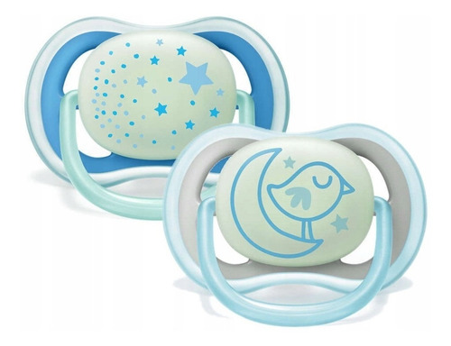 Imagen 9 de 12 de Chupete Avent Ultra Air Scf376/21 6-18m Brilla En Oscuridad