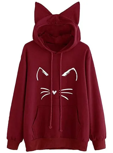 Buzo con orejas de gato sale