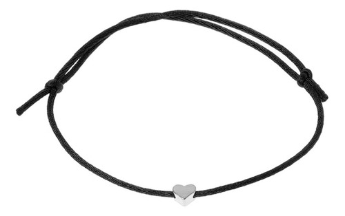 Pulsera Protectora Amuleto De Suerte Hilo Con Corazón Acero