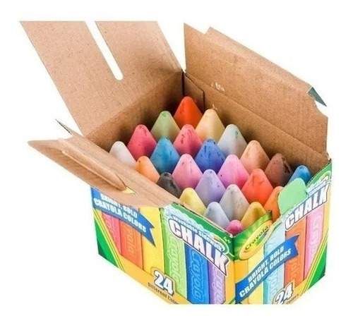  Gises Crayola Washable Sidewalk Chalk Cont 24 Pz Diferentes