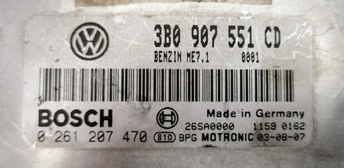 Computadora Passat Audi 2002-2003-2005 2.8 3b0907551cd Libre (Usado)