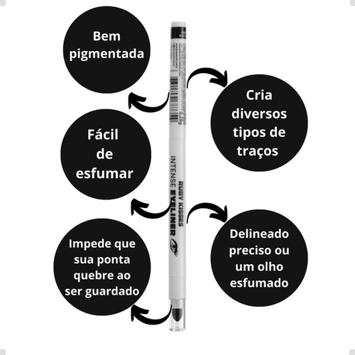 Kit Lápis Retrátil Ruby Kisses Eyeliner Egg Shells Com 9