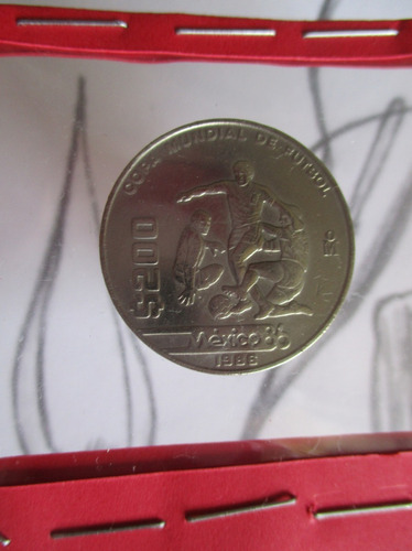 Moneda De $200 Mexico Mundial De Futbol De 1986