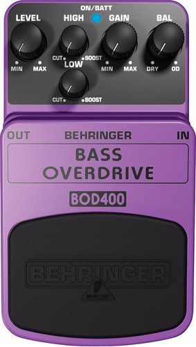 Pedal Distorsión P/ Bajo Sonido De Bulbos, Behringer Bod-400