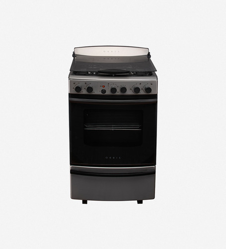 Cocina Orbis 978ac4 Gas Acero Encendido Termostato Y Tapa Color Plateado