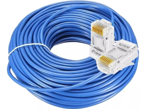 Cable Internet Utp Con Conectores Cat5e Red 100mts Lan 