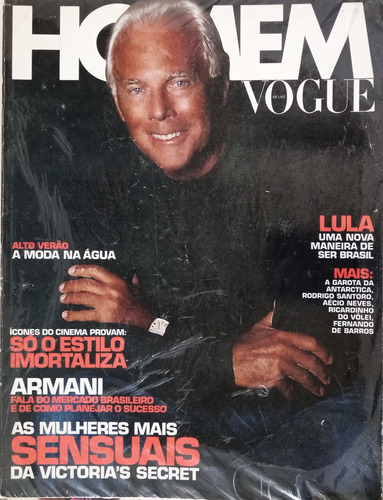 Revista Vogue Homem Giorgio Armani Fev/2002 (Usado)