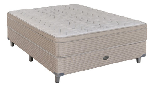 Sommier Y Colchon Espuma Multix Visco 140x190 2 Plazas Color Beige