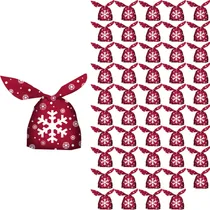 Comprar 50 Bolsas De Dulces De Navidad, Bolsa De Dulces De Rojo
