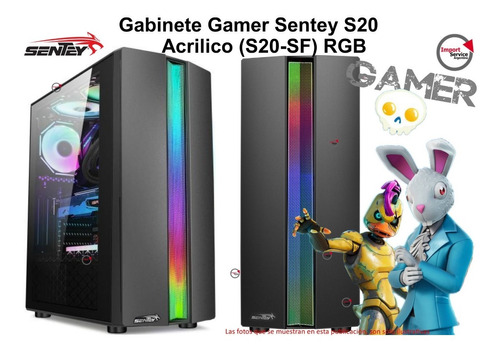 Gabinete Gamer Sentey S20 Acrilico (s20-sf) Rgb