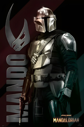 Poster Mandalorian Star Wars Autoadhesivo 100x70cm#1568