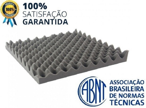 Espuma Acústica 60 Placas - 50 X 50 X 2cm C. O. + 04 Colas