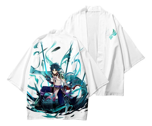 Kimono Genshin Impact Xiao Haori Yukata Para Hombre Y Mujer,