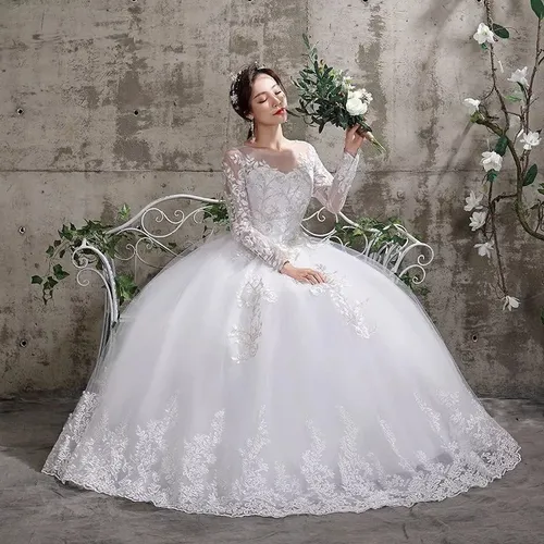 Vestido bordado de novia hotsell