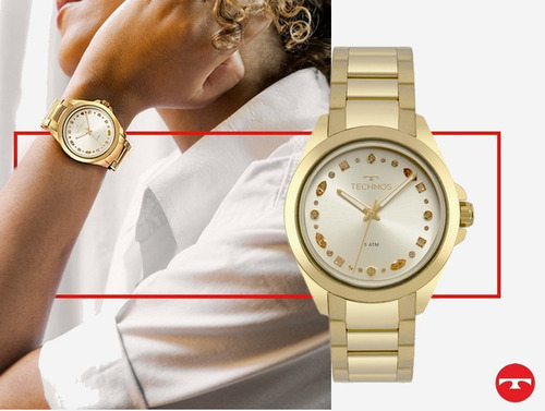 Relógio Feminino Technos Dourado Elegance 203aaa/4d