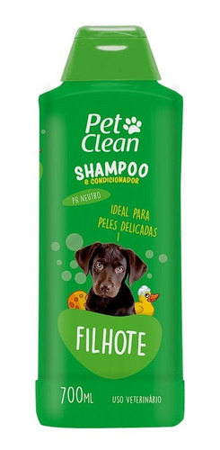 Shampoo Para Cachorros E Gatos Filhote Pet Clean 700ml