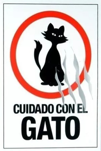 Imagen 5 de 5 de Cartel Cuidado Con El Perro, Vinilo En Sintra Pvc 30 X 21 Cm