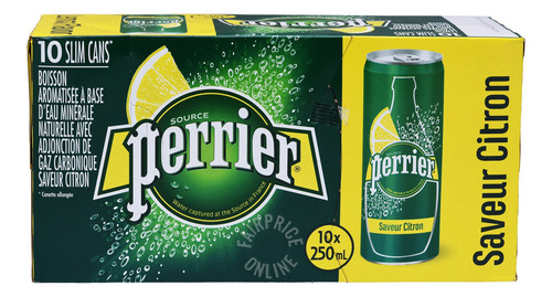 Imagem 2 de 2 de 10x Água Com Gás De Limão Perrier 250ml