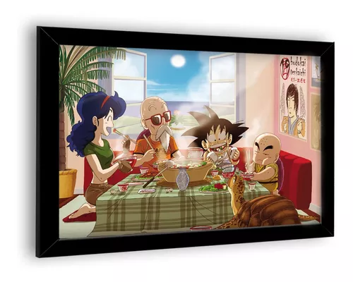 Quadro Decorativo Dragon Ball Goku Criança 33x23cm