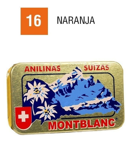 Pack 3 Anilinas Montblanc® Cajita Dorada Color 16. Naranja Pack 3