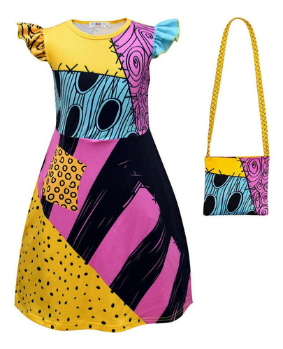 Sally Disfraz Halloween/navidad Disfraz, Vestido Y Bolso