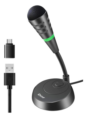 Mini Micrófono Usb Para Computadora Para Reuniones De Zoom C