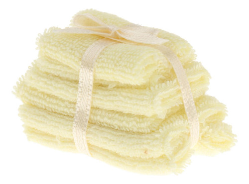 Toalla De Baño En Miniatura Para Casa De Muñecas Amarillo