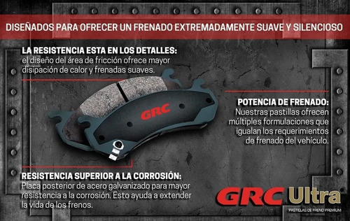 Balatas Traseras Grc Ultra Toyota Ch-r 2019 2020