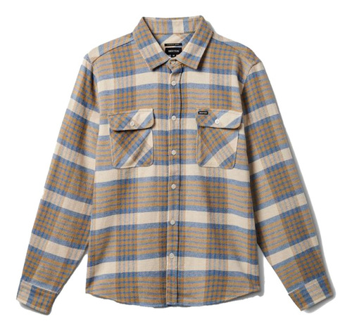 Camisa Men Bowerly Flannel White Cap Sand Blue 