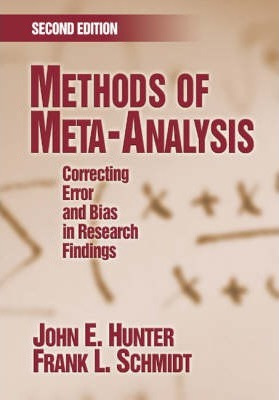 Libro Methods Of Meta-analysis : Correcting Error And Bia...