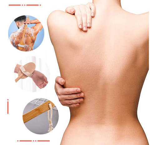 Cepillo Seco De Baño Mango Largo Espalda Cuerpo Unisex