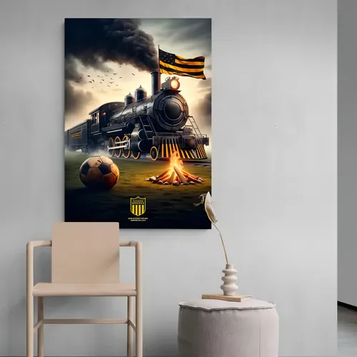 Cuadro Moderno Peñarol 84x118 Mdf Color N/a