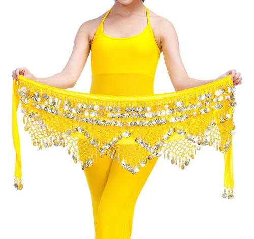 Fajilla Bellydance Monedas Danza Árabe Falda Zumba 155 Cm