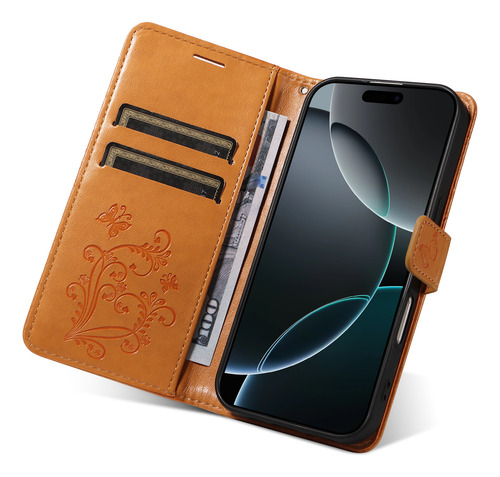 Funda Multifuncional De Piel Sintética Para Samsung Galaxy A Series, Funda Protectora Con Tapa En Relieve, Color Amarillo