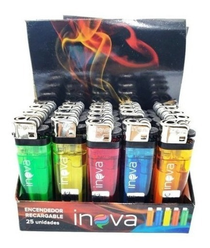 Encendedor Inova Recargable Pack X25 Unid