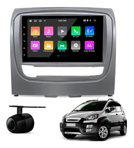Central Multimídia Android 2gb Carplay Fiat Idea Adv 12-18