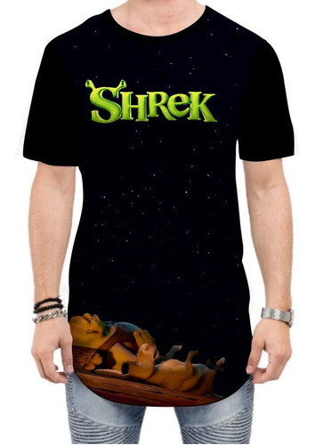 Camiseta Long Line Shrek Ogro 1
