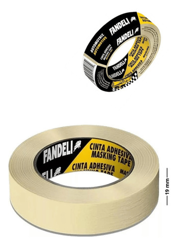 Cinta Fandeli Masking Tape Automotriz 18mm X 50m 48 Piezas