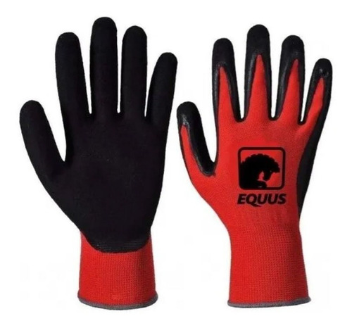 Guantes De Trabajo Equus Palma De Nitrilo X 10 Pares Kirkor 