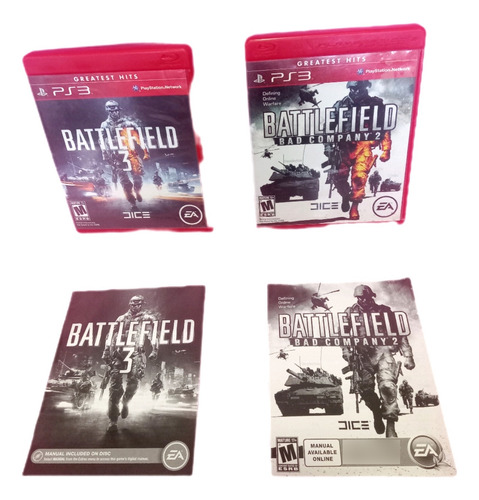 Battlefield 2 Bad Company + Battlefield 3 Para Ps3 Duo Pack (Reacondicionado)