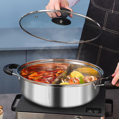 Olla Caliente For Divisor, Olla De Sopa De Dos For Asas 28cm