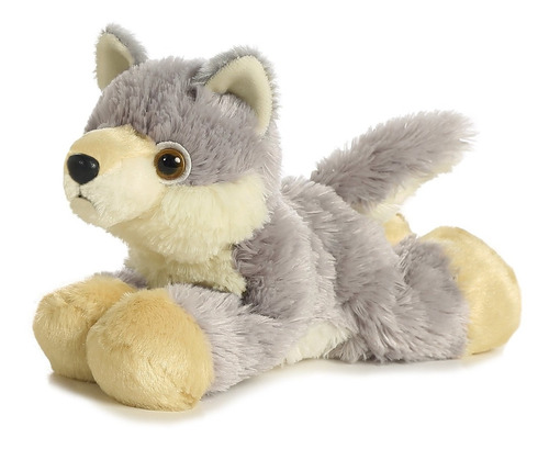 Peluche Lobo Cachorro Gris Mini Flopsie Aurora 31172 Kawaii