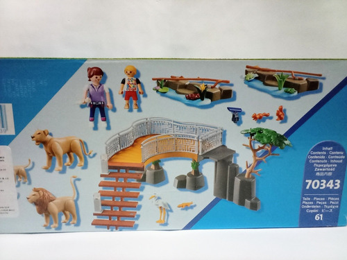 Playmobil Zoo Familia De Leones Set 70343 Geobra 2020 61 Pzs (Usado)