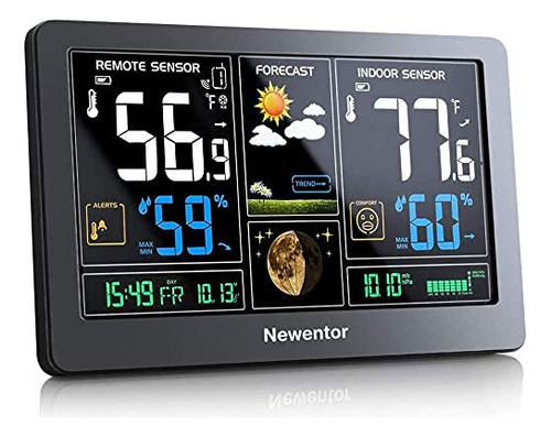 Newentor Estacin Meteorolgica Inalmbrica Para Interiores Y E