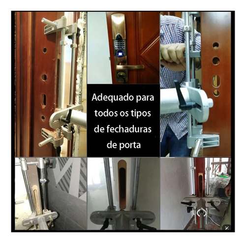 Kit Gabarito Para Furação De Fechaduras Portas Com 3 Fresas